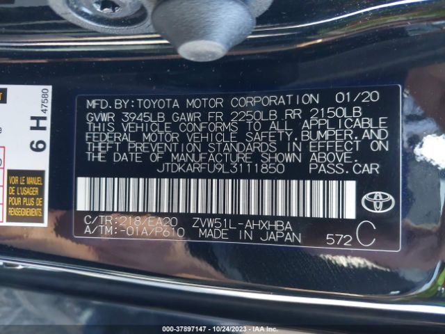 Photo 8 VIN: JTDKARFU9L3111850 - TOYOTA PRIUS 