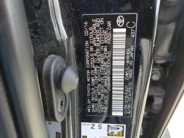 Photo 12 VIN: JTDKARFUXG3009365 - TOYOTA PRIUS 