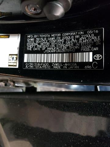 Photo 11 VIN: JTDKARFUXG3515942 - TOYOTA PRIUS 