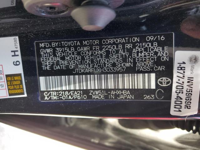 Photo 11 VIN: JTDKARFUXH3033957 - TOYOTA PRIUS 