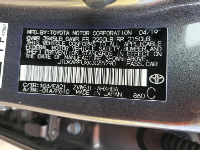 Photo 11 VIN: JTDKARFUXK3085290 - TOYOTA PRIUS 