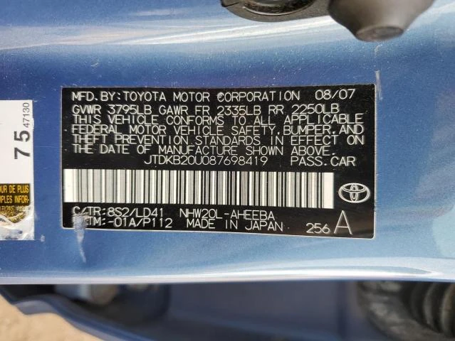 Photo 11 VIN: JTDKB20U087698419 - TOYOTA PRIUS 