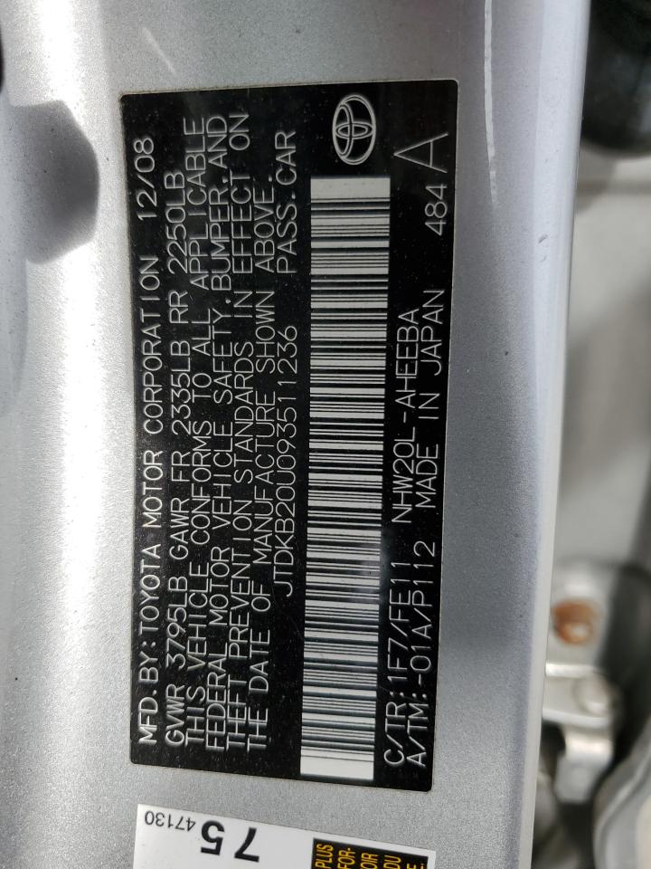 Photo 11 VIN: JTDKB20U093511236 - TOYOTA PRIUS 