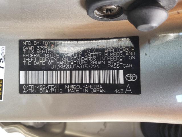 Photo 9 VIN: JTDKB20U163157724 - TOYOTA PRIUS 