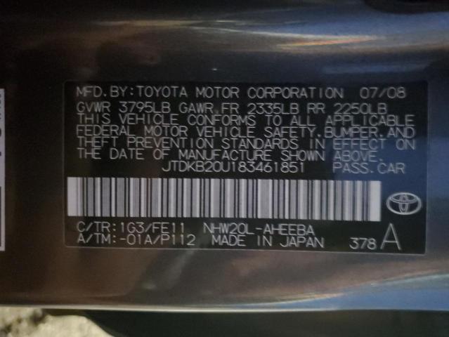 Photo 11 VIN: JTDKB20U183461851 - TOYOTA PRIUS 