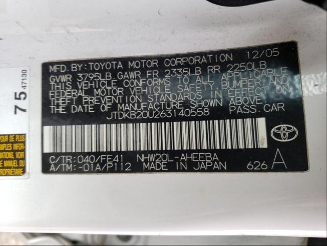 Photo 9 VIN: JTDKB20U263140558 - TOYOTA PRIUS 