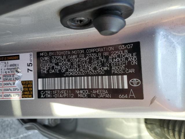 Photo 11 VIN: JTDKB20U277633750 - TOYOTA PRIUS 