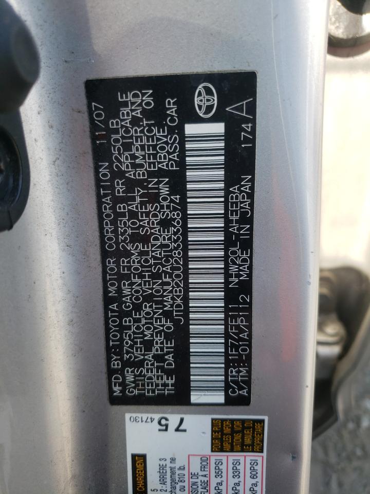 Photo 12 VIN: JTDKB20U283336874 - TOYOTA PRIUS 