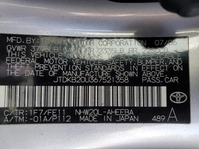 Photo 11 VIN: JTDKB20U367521358 - TOYOTA PRIUS 