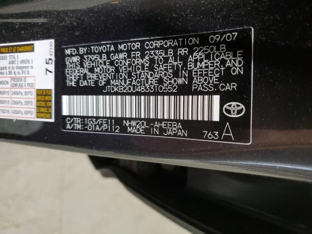 Photo 12 VIN: JTDKB20U483310552 - TOYOTA PRIUS 