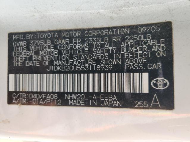 Photo 12 VIN: JTDKB20U553118939 - TOYOTA PRIUS 