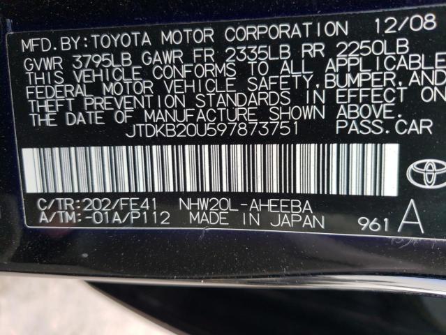 Photo 12 VIN: JTDKB20U597873751 - TOYOTA PRIUS 