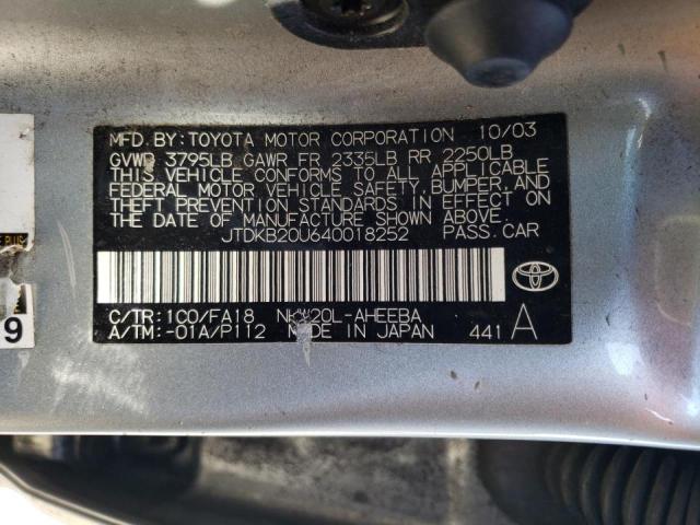 Photo 12 VIN: JTDKB20U640018252 - TOYOTA PRIUS 