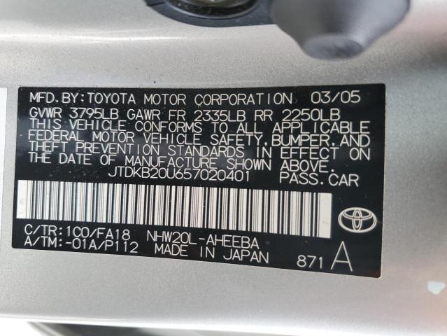 Photo 11 VIN: JTDKB20U657020401 - TOYOTA PRIUS 