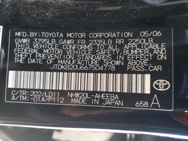 Photo 9 VIN: JTDKB20U667504778 - TOYOTA PRIUS 