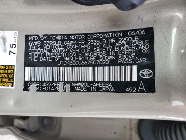 Photo 11 VIN: JTDKB20U667507020 - TOYOTA PRIUS 