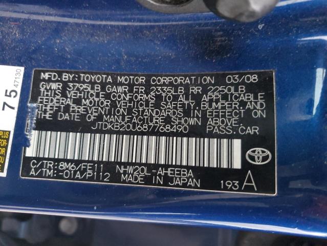 Photo 11 VIN: JTDKB20U687768490 - TOYOTA PRIUS 