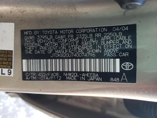 Photo 12 VIN: JTDKB20U740074796 - TOYOTA PRIUS 