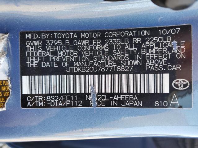 Photo 11 VIN: JTDKB20U787718827 - TOYOTA PRIUS 