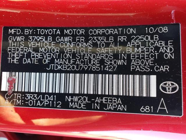 Photo 11 VIN: JTDKB20U797851427 - TOYOTA PRIUS 