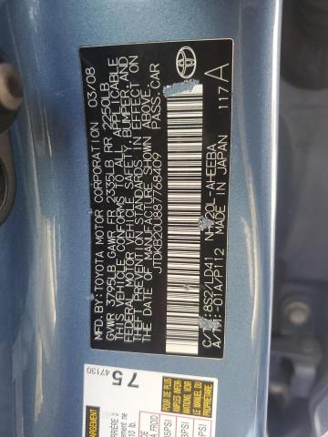 Photo 12 VIN: JTDKB20U887768409 - TOYOTA PRIUS 