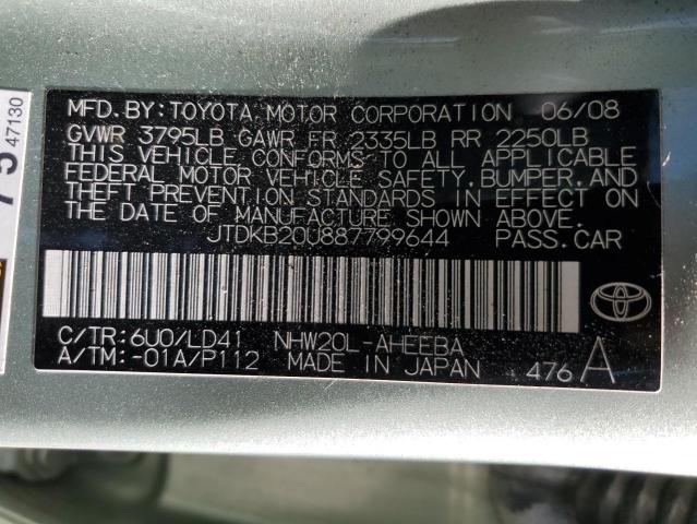 Photo 11 VIN: JTDKB20U887799644 - TOYOTA PRIUS 