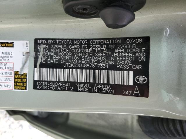 Photo 11 VIN: JTDKB20U887817334 - TOYOTA PRIUS 