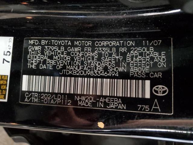 Photo 12 VIN: JTDKB20U983346494 - TOYOTA PRIUS 