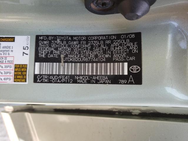 Photo 12 VIN: JTDKB20U987744104 - TOYOTA PRIUS 