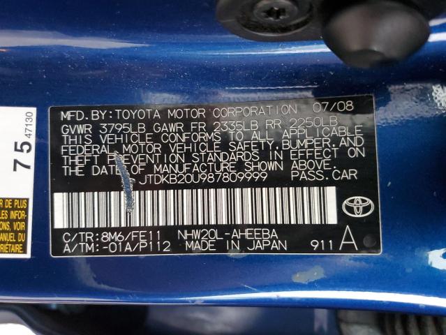 Photo 11 VIN: JTDKB20U987809999 - TOYOTA PRIUS 