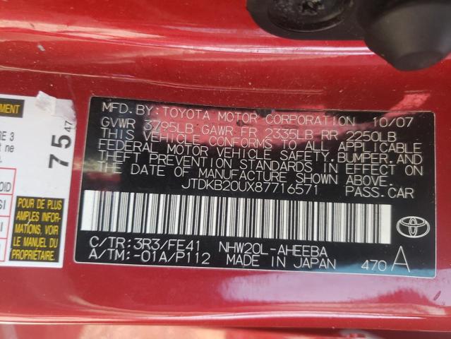 Photo 12 VIN: JTDKB20UX87716571 - TOYOTA PRIUS 