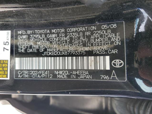 Photo 12 VIN: JTDKB20UX87793375 - TOYOTA ALL OTHER 