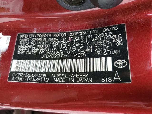 Photo 11 VIN: JTDKB22U057034095 - TOYOTA PRIUS 