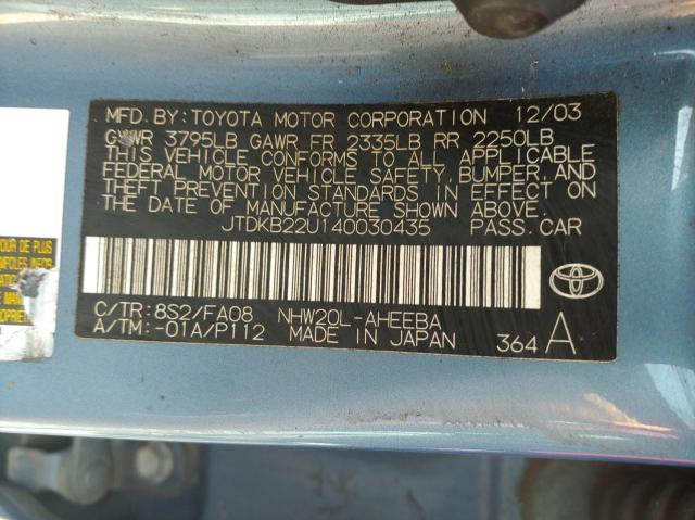 Photo 9 VIN: JTDKB22U140030435 - TOYOTA PRIUS 