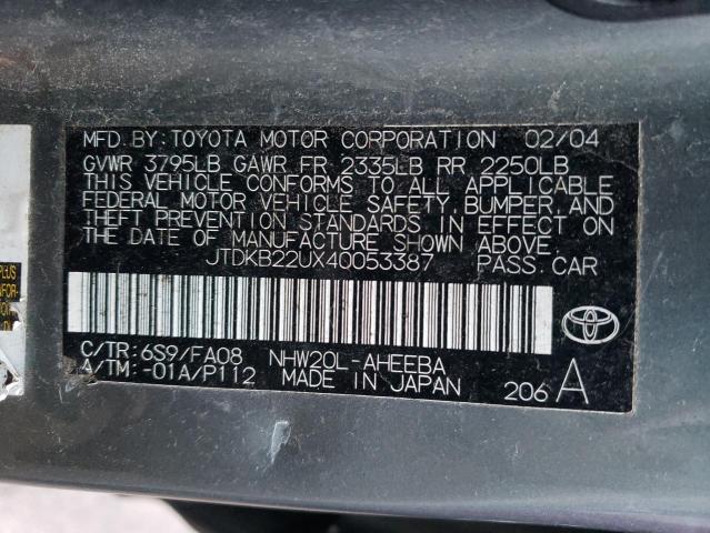 Photo 11 VIN: JTDKB22UX40053387 - TOYOTA PRIUS 