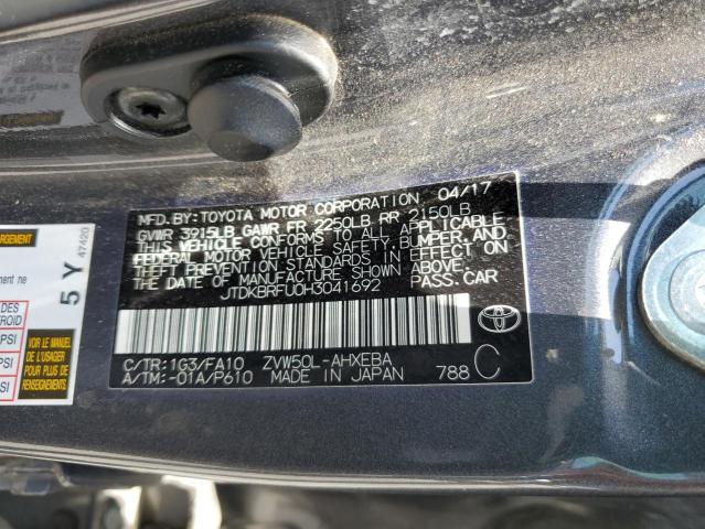 Photo 11 VIN: JTDKBRFU0H3041692 - TOYOTA PRIUS 