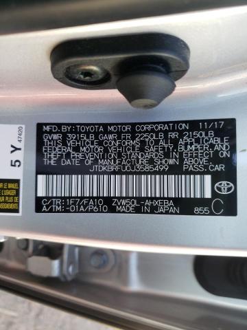 Photo 9 VIN: JTDKBRFU0J3585499 - TOYOTA PRIUS 