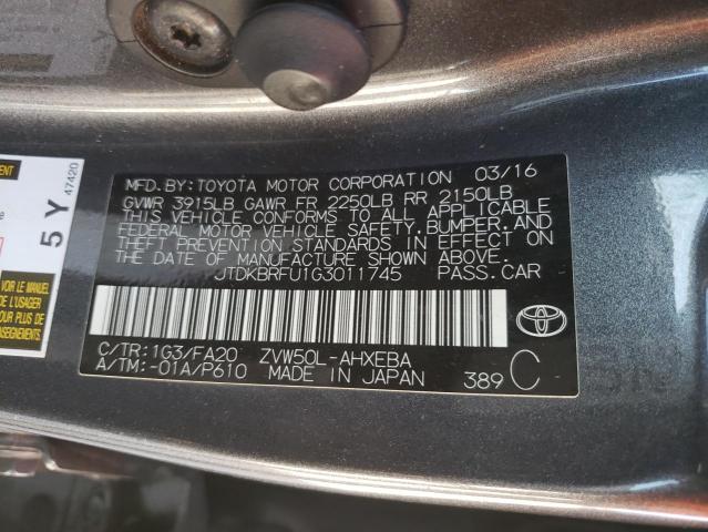 Photo 11 VIN: JTDKBRFU1G3011745 - TOYOTA PRIUS 