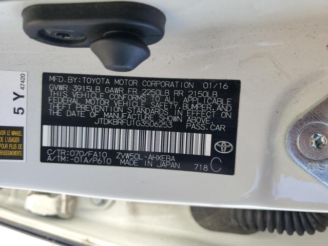 Photo 12 VIN: JTDKBRFU1G3506253 - TOYOTA PRIUS 