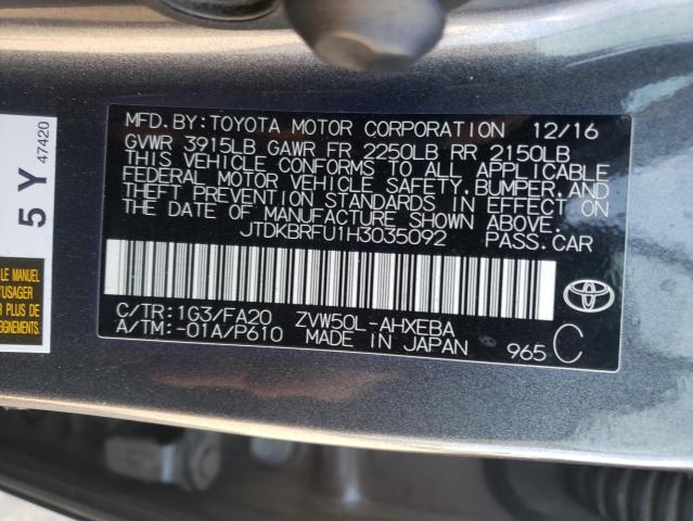 Photo 9 VIN: JTDKBRFU1H3035092 - TOYOTA PRIUS 