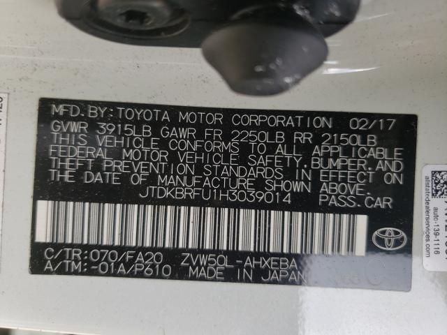 Photo 9 VIN: JTDKBRFU1H3039014 - TOYOTA PRIUS 