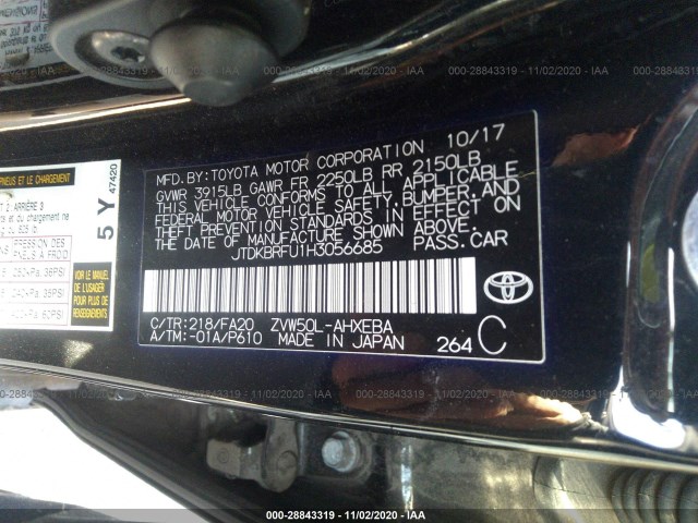 Photo 8 VIN: JTDKBRFU1H3056685 - TOYOTA PRIUS 