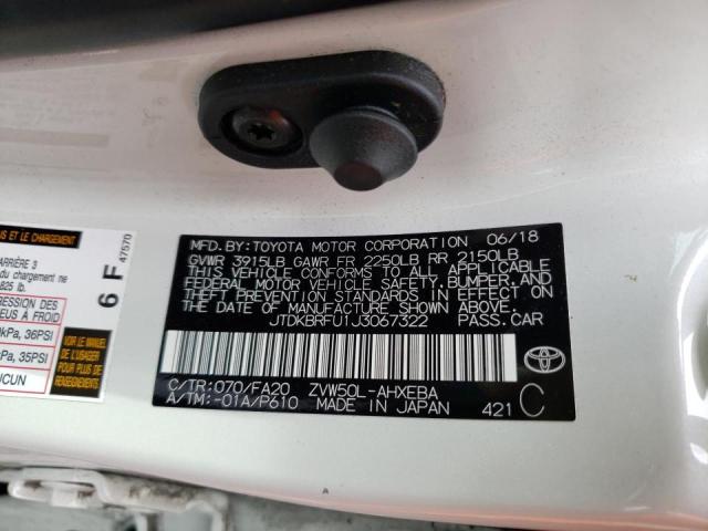 Photo 11 VIN: JTDKBRFU1J3067322 - TOYOTA PRIUS 