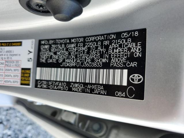 Photo 12 VIN: JTDKBRFU1J3603833 - TOYOTA PRIUS 