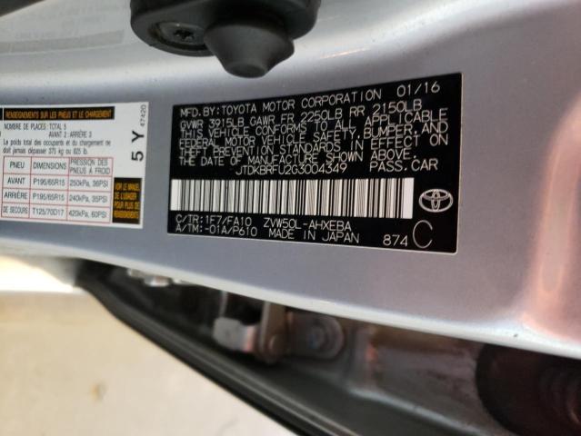 Photo 11 VIN: JTDKBRFU2G3004349 - TOYOTA PRIUS 