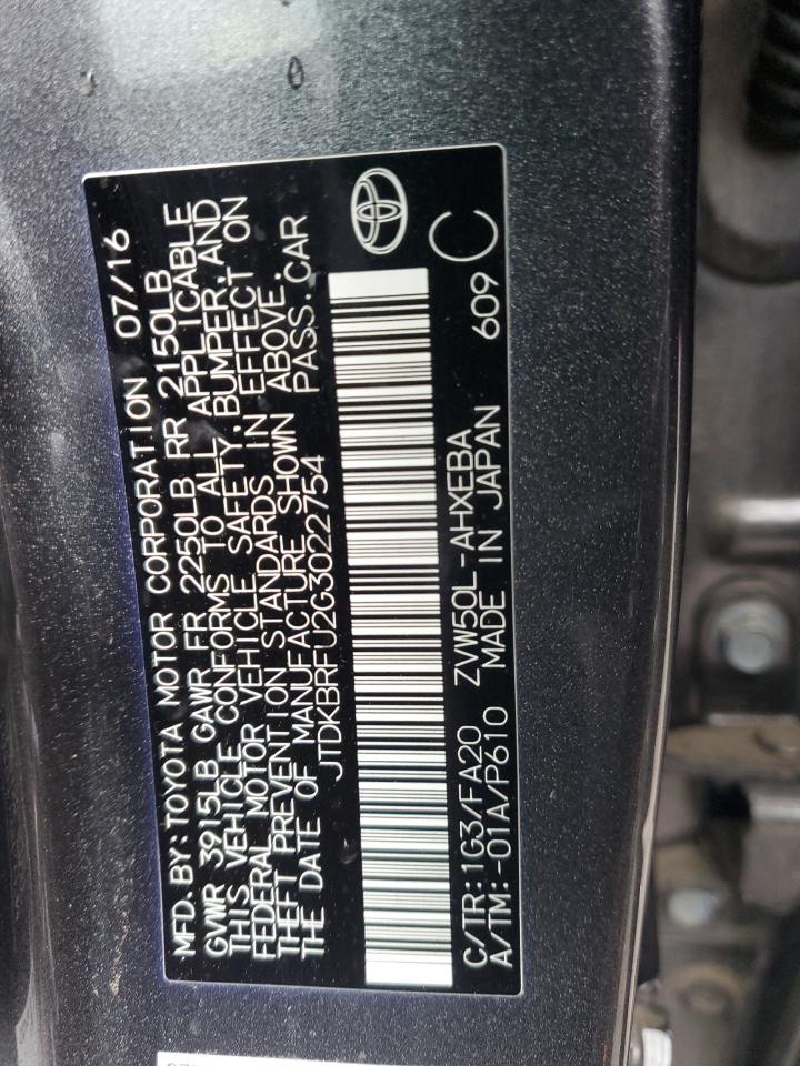 Photo 11 VIN: JTDKBRFU2G3022754 - TOYOTA PRIUS 