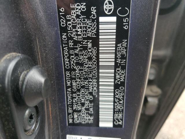 Photo 11 VIN: JTDKBRFU2G3509985 - TOYOTA PRIUS 