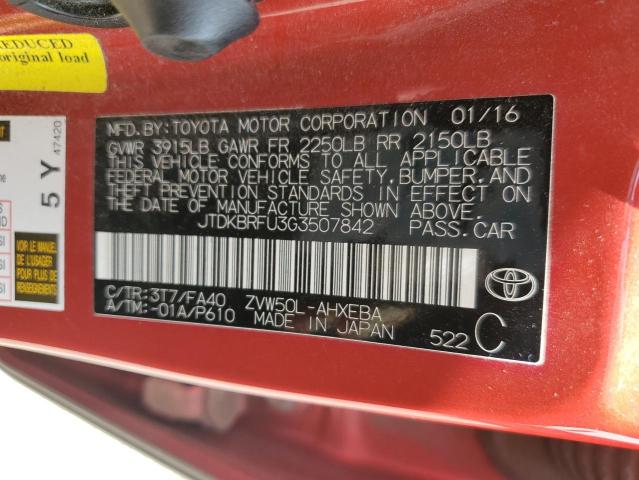 Photo 11 VIN: JTDKBRFU3G3507842 - TOYOTA PRIUS 