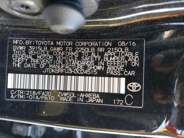 Photo 11 VIN: JTDKBRFU3H3024515 - TOYOTA PRIUS 