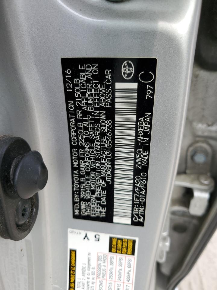 Photo 11 VIN: JTDKBRFU3H3546738 - TOYOTA PRIUS 